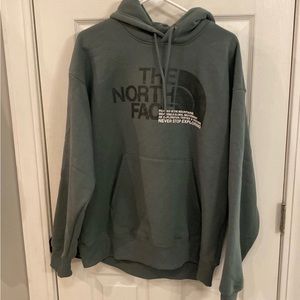 Northface hoodie. Dark green medium mens